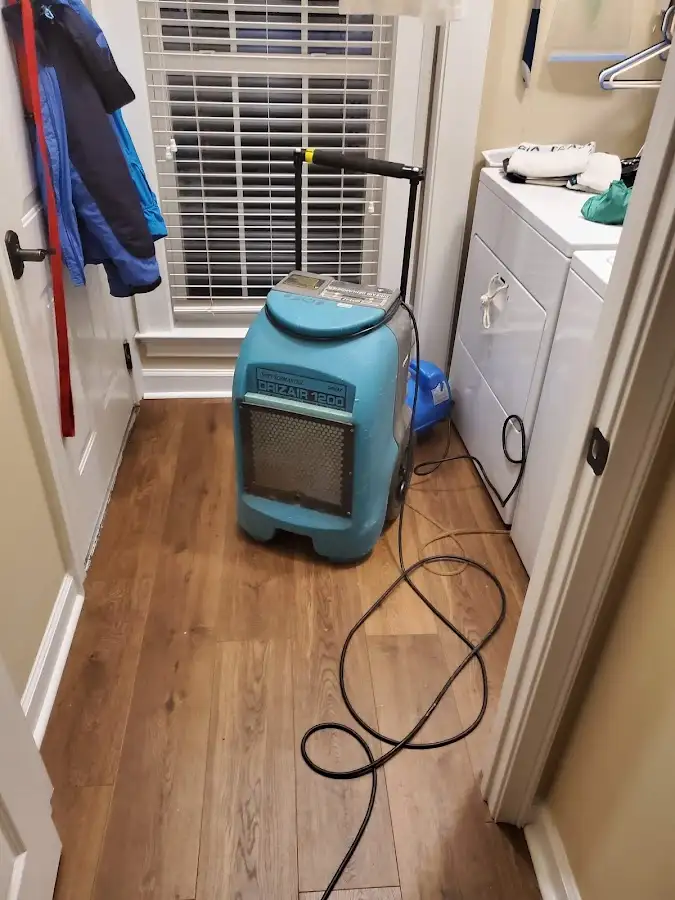 Commercial dehumidifier deployed for Flood Damage Cleanup in Ocean Pointe